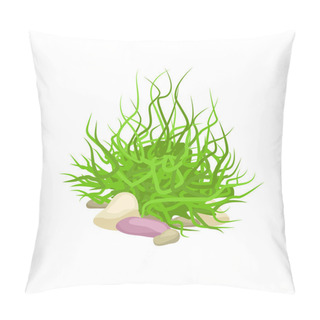 Personality  Seaweed, Isolated Colorful Corals And Algae, Vector Underwater Flora, Fauna. Pillow Covers