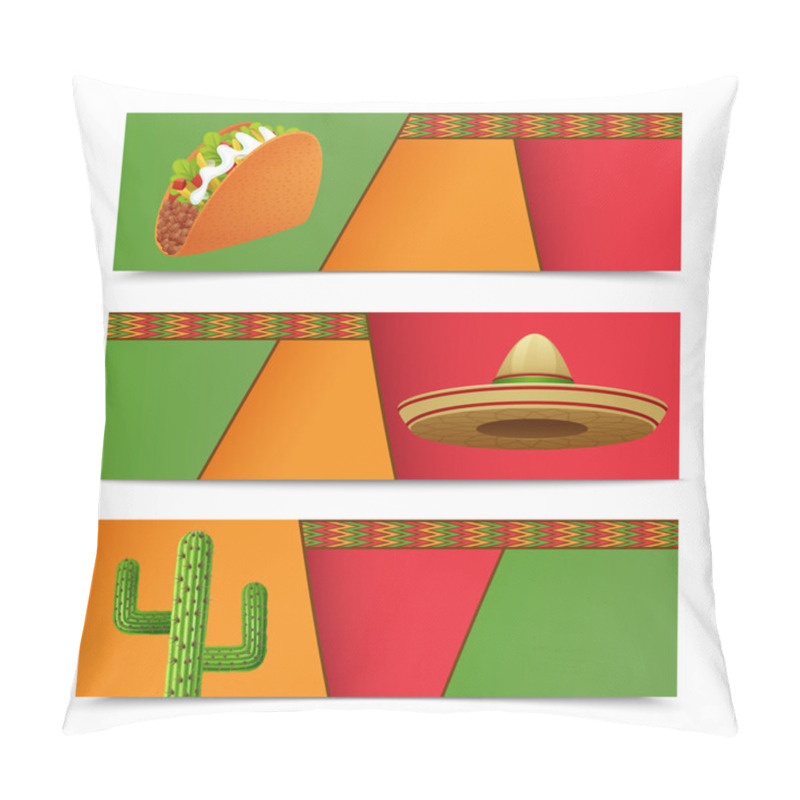 Personality  Mexican Banners Horizontal pillow covers