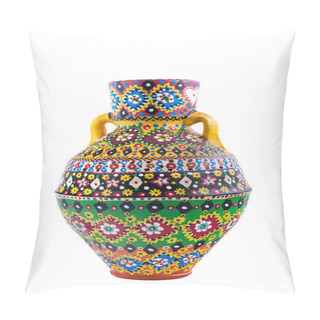 Personality  Egyptian Decorated Colorful Pottery Vessel (Kolla) Pillow Covers
