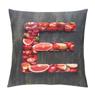 Personality  Vegetables And Fruits In Alphabet Letter Pillow Covers