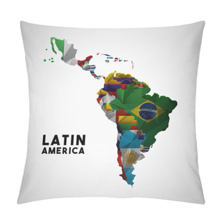Personality  Latin America Map Pillow Covers