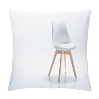 Personality  Chair With White Top And Wooden Legs Pillow Covers