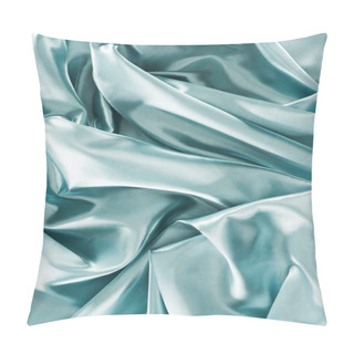 Personality  Light Turquoise Shiny Silk Fabric Background Pillow Covers