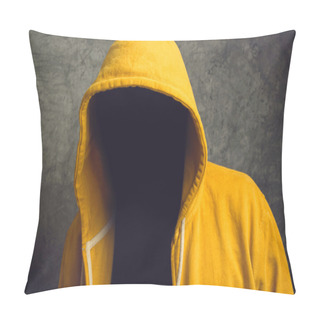 Personality  Faceless Man With Hodded Jacket Pillow Covers