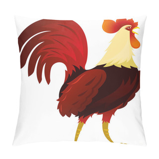 Personality  Mr Rooster Illustration Pillow Covers