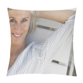 Personality  Woman Reclining On Sun Lounger Pillow Covers