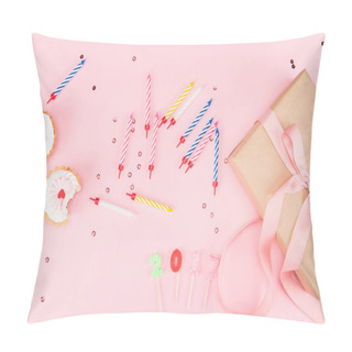 Personality  Cupcakes And Colorful Candles  Pillow Covers