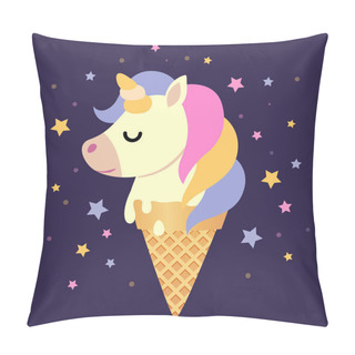 Personality  Fairytale Unicorn Ice Cream Pillow Covers