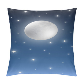 Personality  Full Moon On Starry Night Sky Background Pillow Covers