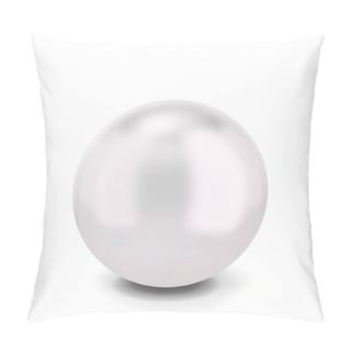 Personality  Single Pearl. 3d Illustration Isolated On White Background  Pillow Covers