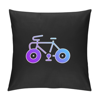 Personality  Bicycle Blue Gradient Vector Icon Pillow Covers