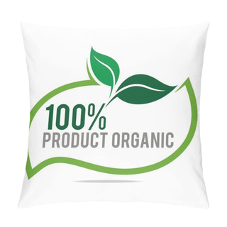 Personality  Logo Natural Product Organic Healthy Garden Design Vector Pillow Covers