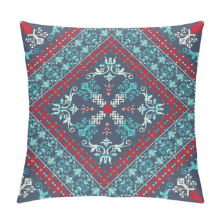 Personality  Decorative Repeating Pattern Inspired By Traditional Russian Embroidery Pillow Covers