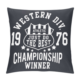 Personality  College Sport Typography, T-shirt Graphic Pillow Covers