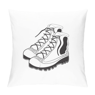 Personality  Hand Drawn Mountain Boots Pillow Covers