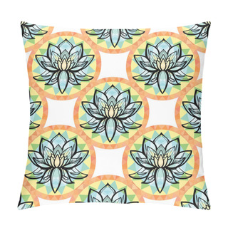Personality  Seamless Lotus Pattern Pillow Covers