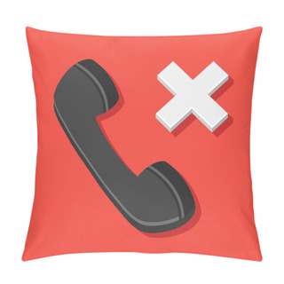 Personality  Vector Missed Call Icon Pillow Covers