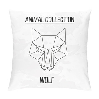 Personality  Geometric Wolf Head Pillow Covers