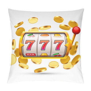 Personality  Golden Slot Machine Wins The Jackpot. Pillow Covers