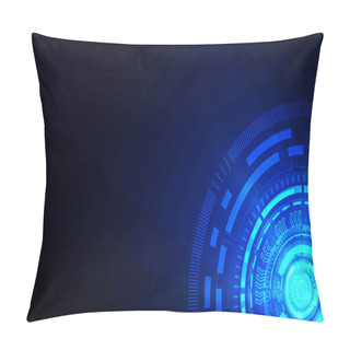 Personality  Technology Background With Hi-tech Digital Data Connection System And Computer Electronic Design Pillow Covers