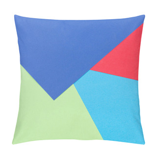 Personality  Color Papers Geometry Flat Composition Background With Yellow, Green, Red And Blue Tones Pillow Covers