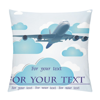 Personality  The Love Message In The Sky By Means Of The Plane (vector) Pillow Covers
