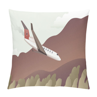 Personality  The Plane Crashes To The Ground Vector Pillow Covers