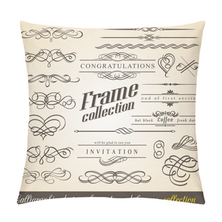 Personality  Calligraphic Design Elements And Frames Pillow Covers
