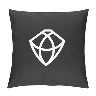 Personality  Letter Initial A Jewel Logo Design Template. Suitable For Jewelry Athletic Sport Fashion Adventure Gear Brand Apparel Business Company In Simple Line Modern Style Logo Design Pillow Covers