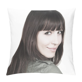 Personality  Urban Fashion. Attractive Sexy Young Woman Pillow Covers