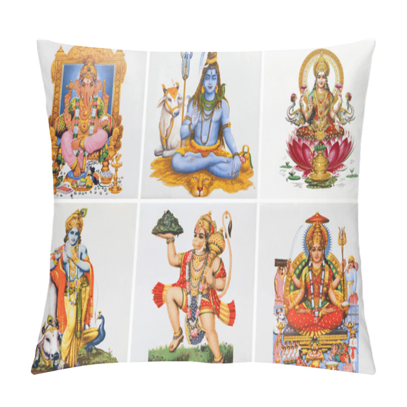 Personality  Poster With Hindu Gods On Ceramic Tiles Pillow Covers
