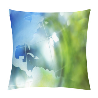 Personality  Blue And Green Earth Background Pillow Covers