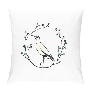 Personality  Hand Drawn Bird Emblem Pillow Covers