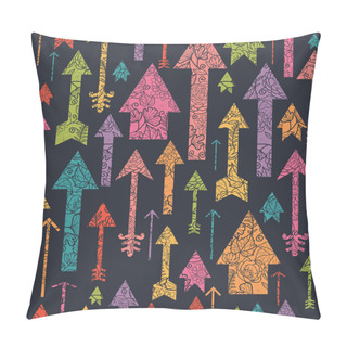 Personality  Nature Textured Arrows Pointing Up Seamless Pattern Background Pillow Covers