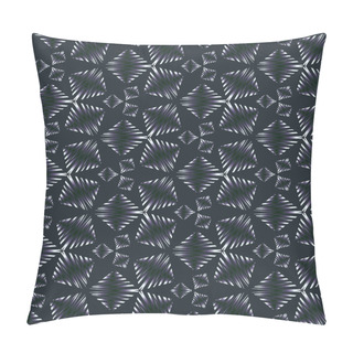 Personality  Seamless Porcelain Indigo Blue  Vintage  Isometric Pattern Vector Pillow Covers