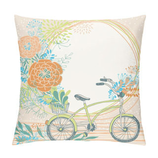Personality  Bunch In Bike Basket Pillow Covers