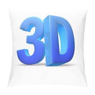 Personality  3D Logo Isolated On White Pillow Covers