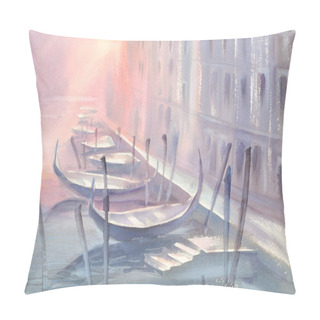 Personality  Gondolas In Venice Morning Watercolor Pillow Covers