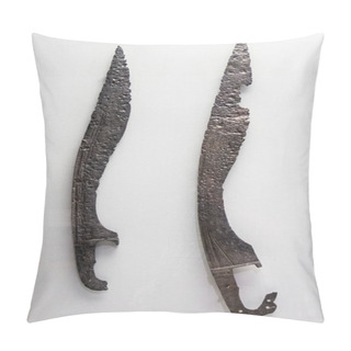 Personality  Falcata. Ancient Iron Sword Used In The Iberian Peninsula In Ancient Times. Pillow Covers