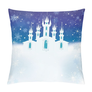 Personality  Winter Scene With The Ice Castle Pillow Covers