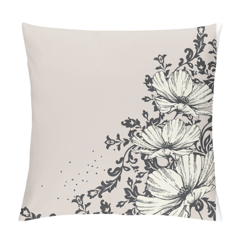 Personality  Floral background with blooming flowers pillow covers