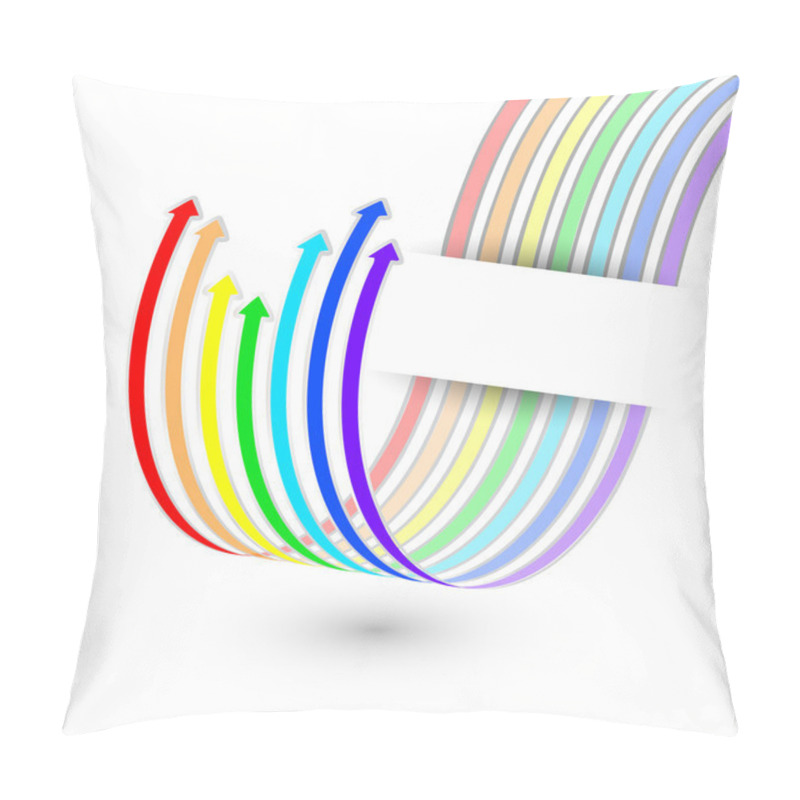 Personality  Vector arrow from the rainbow stripes pillow covers