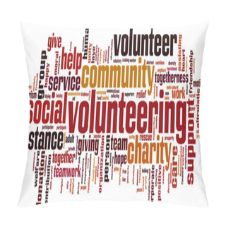 Personality  Volunteering Word Cloud Pillow Covers