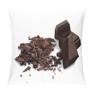 Personality  Pieces Of Delicious Chocolate On  Background  Pillow Covers