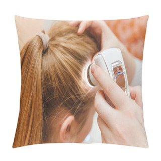 Personality  Modern Optical Diagnostic Equipment In Dermatology And Trichology Clinic Pillow Covers