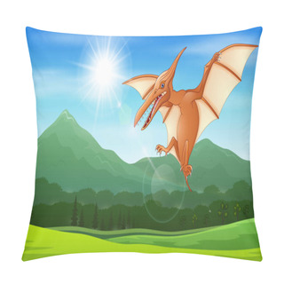 Personality  Pterodactyl Flying Under The Sun Pillow Covers