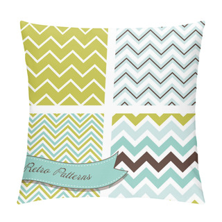 Personality  A Set Of Seamless Retro Zig Zag Patterns Pillow Covers