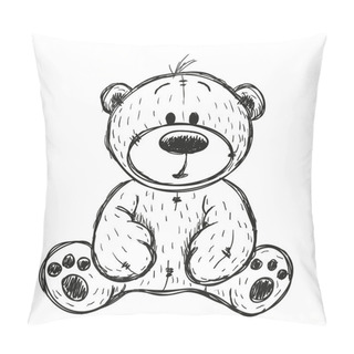 Personality  Drawing Teddy Bear Pillow Covers