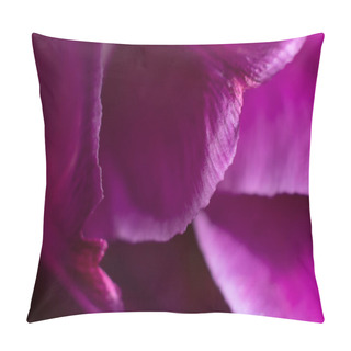 Personality  Floral Background.Purple Tulips Closeup Macro. Petals Of Violet Tulip Petals Close-up Texture.  Pillow Covers