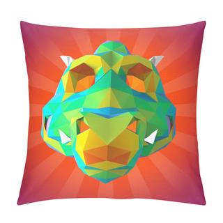 Personality  Funny Polygonal Dragon Pillow Covers